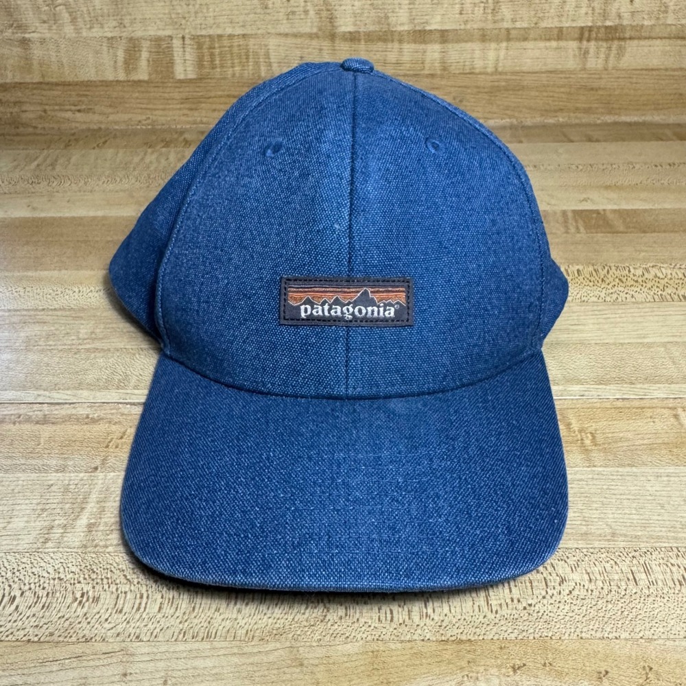 Patagonia P-6 Label Trad Cap Blue Organic Cotton Snapback Hat
